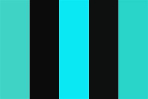 black turquoise color palette