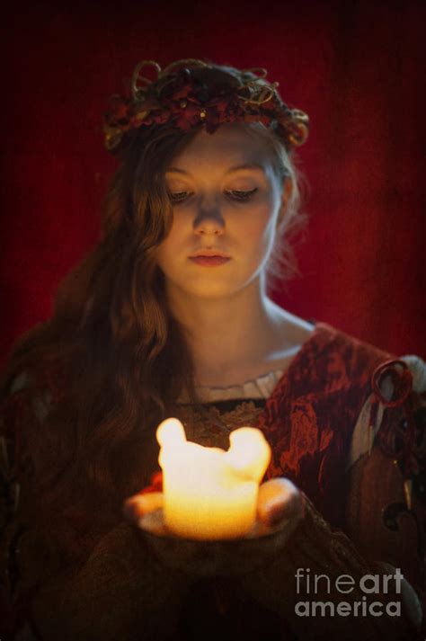 Medieval Woman Holding A Candle Photograph By Lee Avison