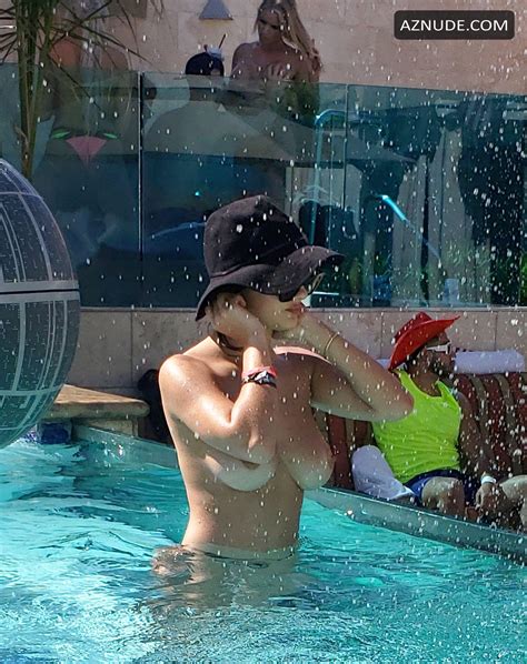 tao wickrath topless while partying at strip club pool party during cinco de mayo in las vegas