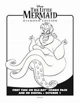Ursula Coloring Mermaid Little Pages Tweet Choose Board sketch template