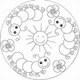 Mandala Spring Coloring Preschool Printable Kids Worksheets Kindergarten Teachers Parents Lot Has sketch template