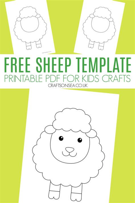 sheep template  printable crafts  sea