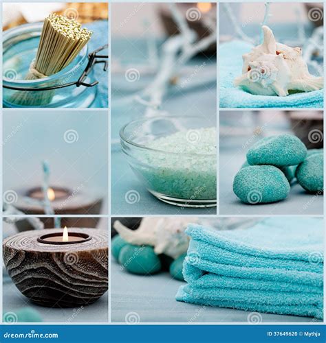 spa purity collage stock photo image  aroma health