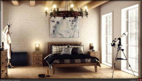 wooden bedroom mimari projeler