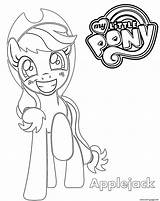 Coloring Pony Little Applejack Pages Printable sketch template