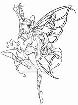 Coloring Winx Club Enchantix Pages Bloom Flora Fairy Popular Library Choose Board sketch template