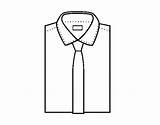 Camisa Corbata Gravata Camicia Cravatta Amb Dibuix Acolore Dibuixos Coloringcrew sketch template