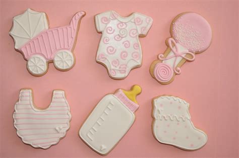 baby girl shower cookies decorated  royal icing suz daily