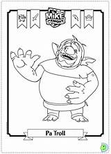 Dinokids Coloring Knight Mike Close sketch template