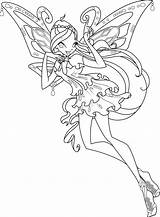 Winx Roxy Enchantix sketch template