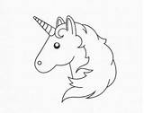 Unicorn Coloring Pages Emoji Unicorns Easy Getdrawings Print Getcolorings sketch template