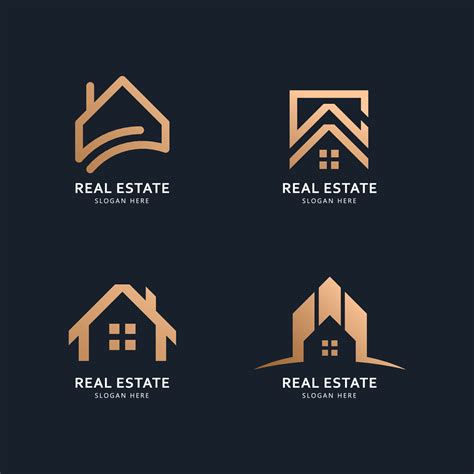 real estate logo  icon design concept  vector art  vecteezy