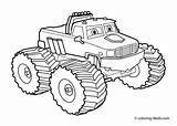 Coloring Monster Pages Truck Kids Jam Thunder Blue Popular sketch template