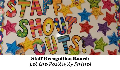 create  staff shout  board  staff recognition positive