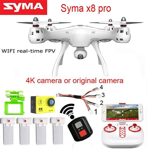 syma xpro gps dron wifi fpv  p hd camera  real time hr  camera drone axis altitude