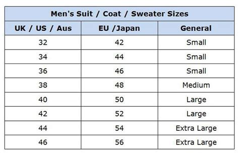 shop    clothing size conversion charts clothing size