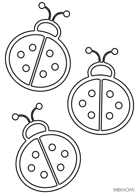 ladybugs  printable coloring pages