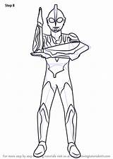 Ultraman Ribut Mewarnai Ginga Victory Orb Geed Lukisan Drawingtutorials101 Tiga Ipin Upin Belial Template sketch template