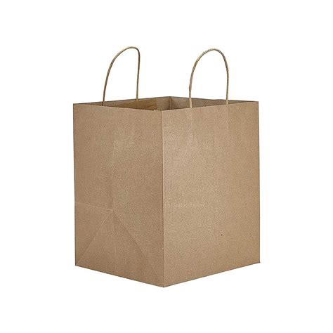 kraft twisted handle paper bags case canada brown