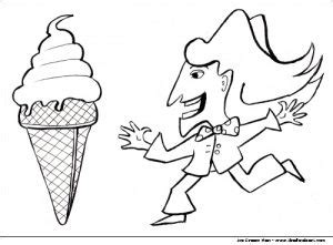 ice cream man  colouring page tina lewis art