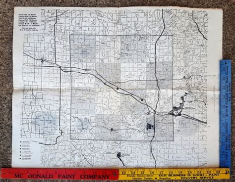 1960 S 2 Sided Livingston County Michigan Real Estate Listing Road Map
