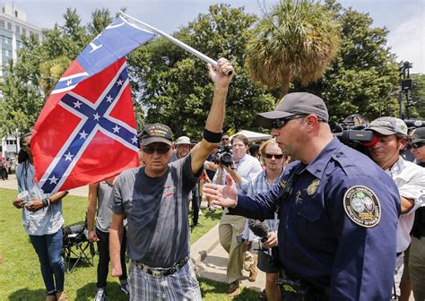 Kkk Met With Skirmishes At Rally To Protest Confederate Flag Removal