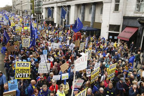 anti brexit rally draws  million protesters demanding  vote bloomberg