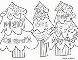 Arbor Coloring Pages Doodle Trees Getcolorings Alley sketch template
