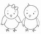 Easter Coloring Chicks Pages Printable Kids Little Print Bunny Two Cute Crazy Crazylittleprojects Projects Colouring Chick Color Spring Girl Crafts sketch template