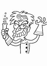 Professor Crazy Coloring Pages Mad Edupics 2010 Comments Science Lab Waking Brooklyn Coat Wearing Large sketch template
