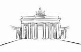 Brandenburger Tor Greeting Brandenburg Dazu Schizzo Stimmen Einigt Internationalen Koalition Konjunkturpaket Hebstreits Pencil sketch template