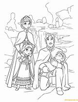 Pages Royal Family Coloring Frozen Kids Color Cartoons sketch template