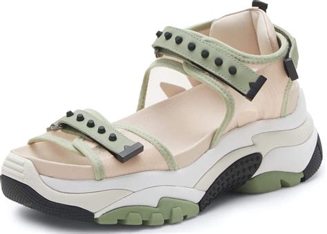 ash womens ace high platform sandal sneaker casual walking open toe shoes  travelwalking