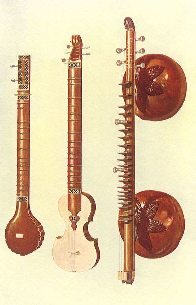 shopping bag sitar and vina date 1888 indian musical instruments