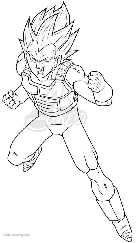 vegeta coloring pages  art  jareds  printable coloring pages