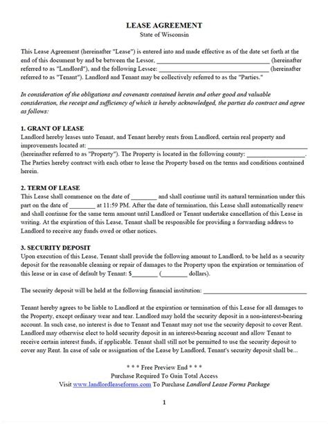 wisconsin residential lease agreement lease agreement lease