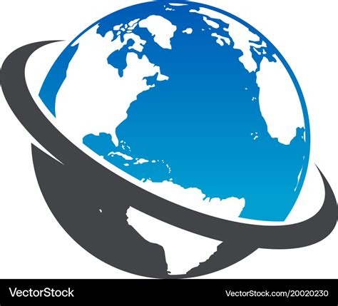 global planet earth logo icon royalty  vector image