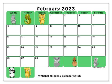 february  printable calendar ss michel zbinden uk