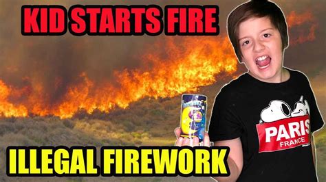 kid starts  wildfire  lighting banned fireworks neighborhood