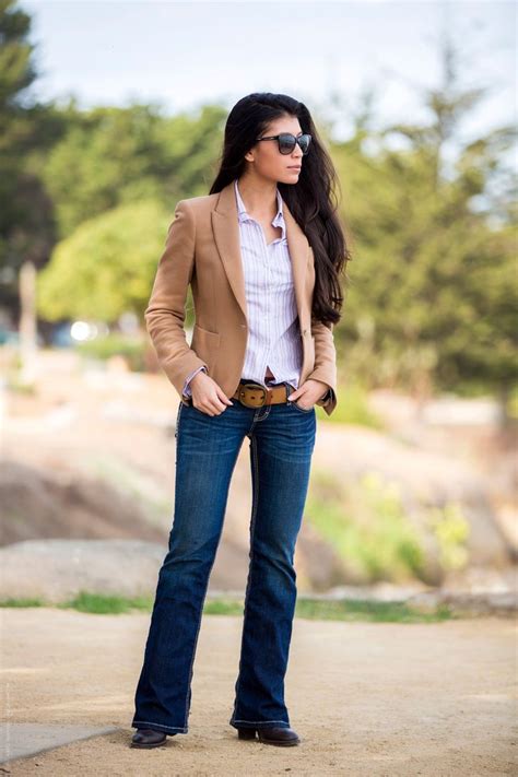 What To Wear With Bootcut Jeans Blazer Outfits For Women Casual