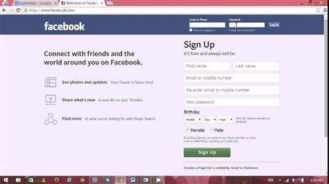 facebook login facebook home page facebook sign in sign up youtube