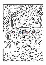 Colouring Follow Heart Pages Coloring Activityvillage Village Activity Explore Choose Board Doodle Quotes sketch template