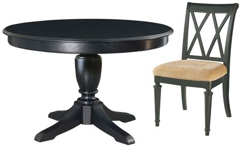 camden black extendable  dining table  american drew