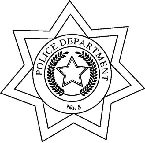 police department badge coloring page coloring sky