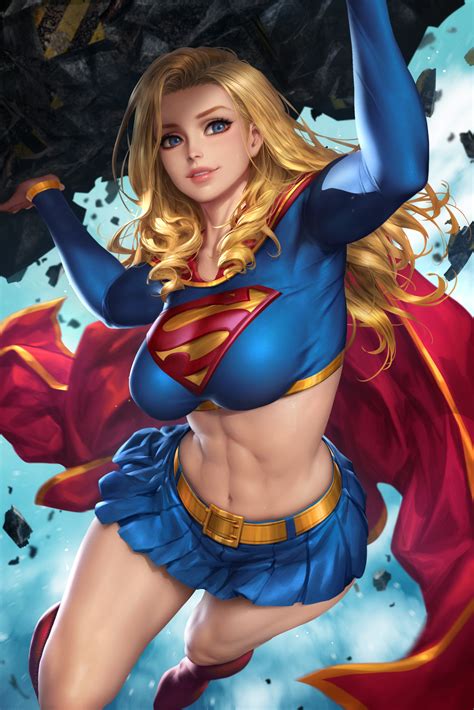 wallpaper supergirl dc comics superheroines fantasy girl blonde