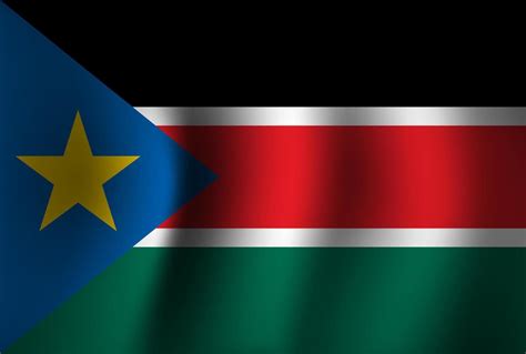 fondo de bandera de sudán del sur ondeando 3d fondo de pantalla de la