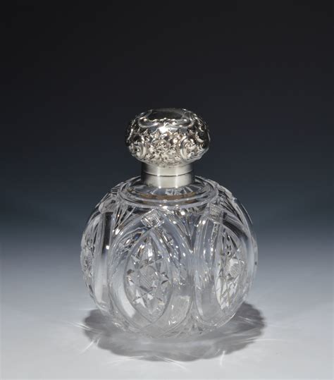 antique silver  glass scent bottle richard gardner antiques