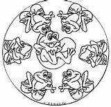 Frosch Mandalas Mandala Kidsweb Frösche Lurch Molch Froesche Gewünscht Ute Spezial sketch template