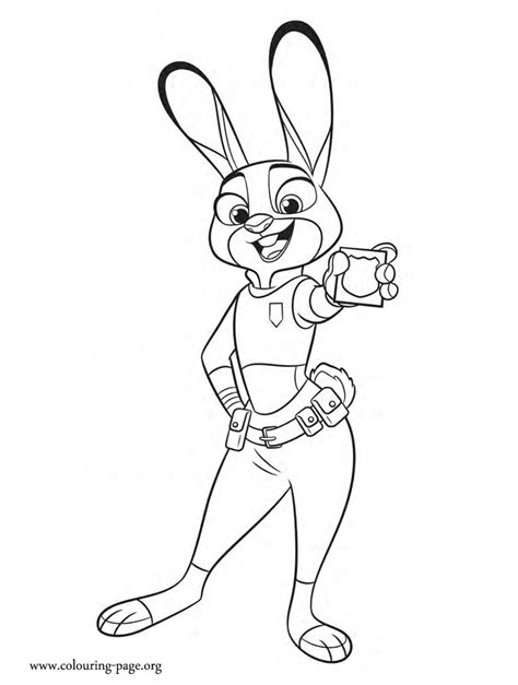 zootopia judy hopps  rabbit coloring page