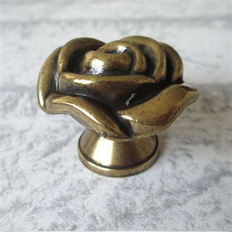 Bronze Knobs Handles Rose Kitchen Cabinet Handles Drawer Antique Zinc